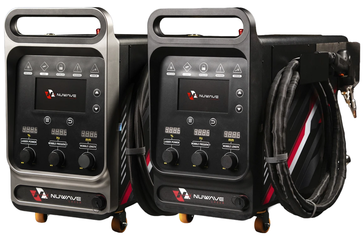 NOVAWELD Core Series and Titan Series laser welding machines.